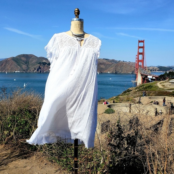 aerie Dresses & Skirts - Aerie Oversized White Cotton Sundress, Sz L